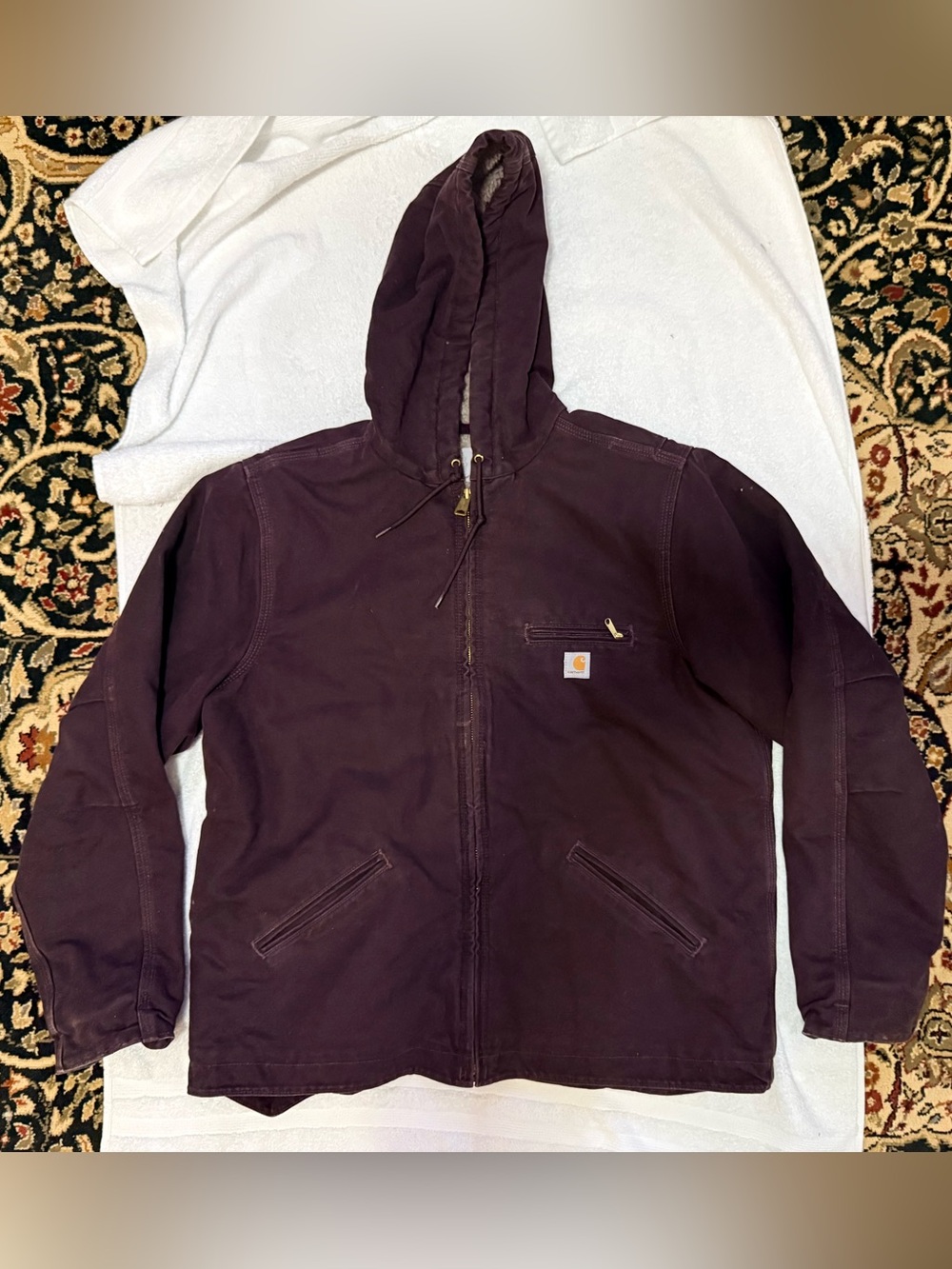 XL (16-18) women’s Carhartt Plum Hooded Work Jacket